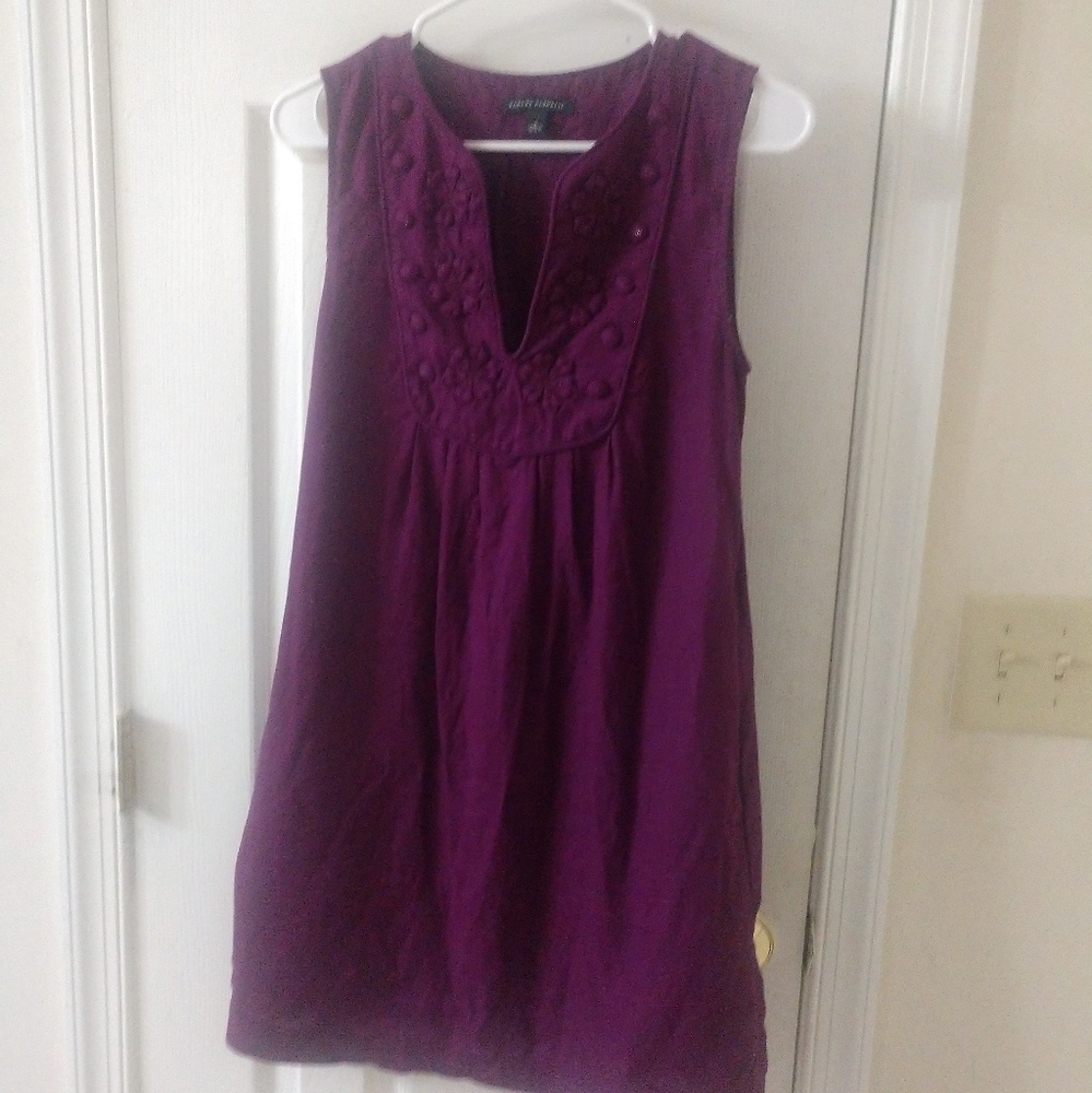 Deep purple shift dress from banana republic